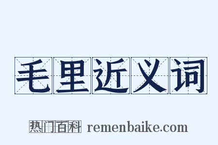 毛里近义词是什么意思的图片